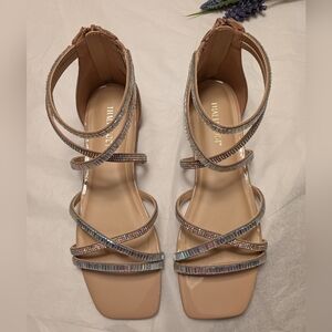 Thalia Sodi Dana embellished square-toe strappy sandals Size 8.5M